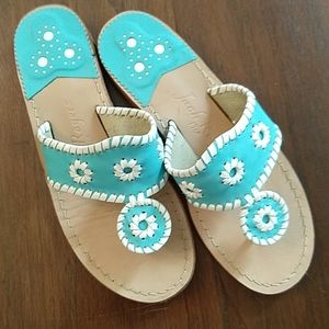 Jack Rogers Turquoise Thongs
